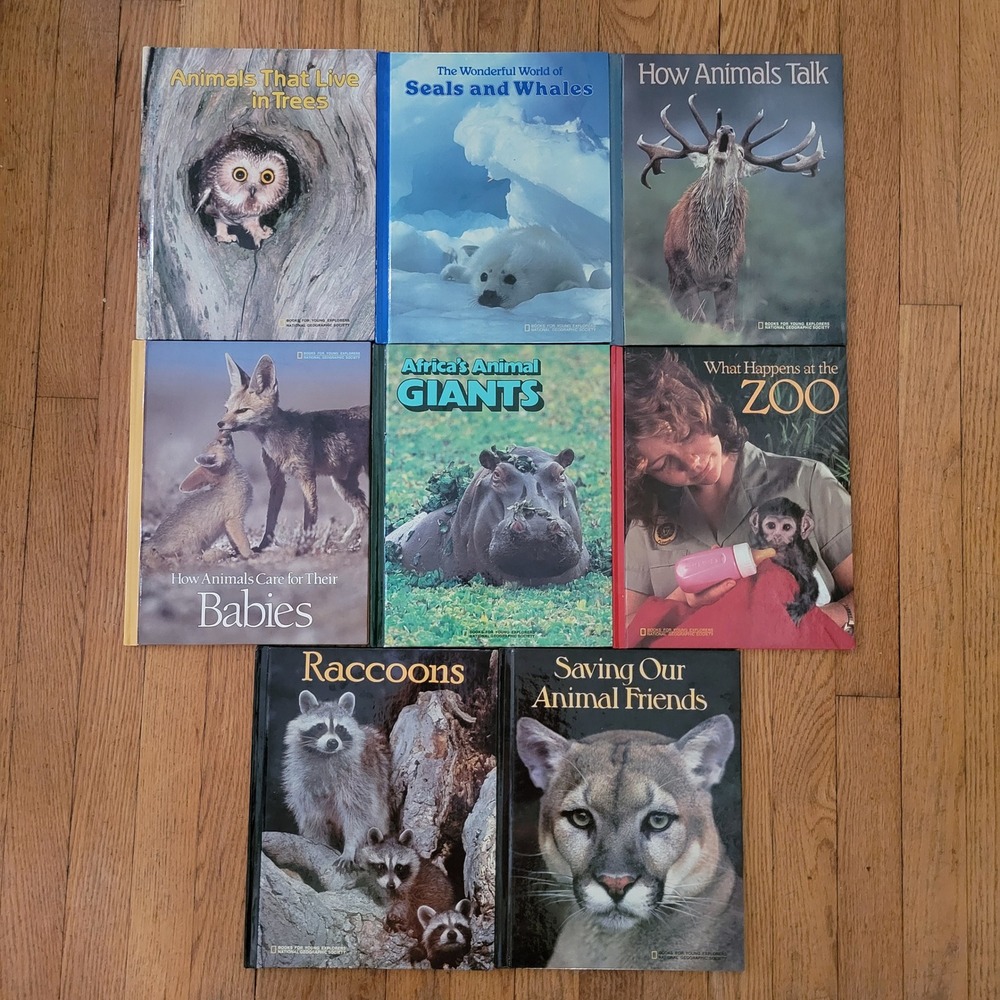 National Geographic 8 Book Lot Vintage Young Explorers Series Educational School